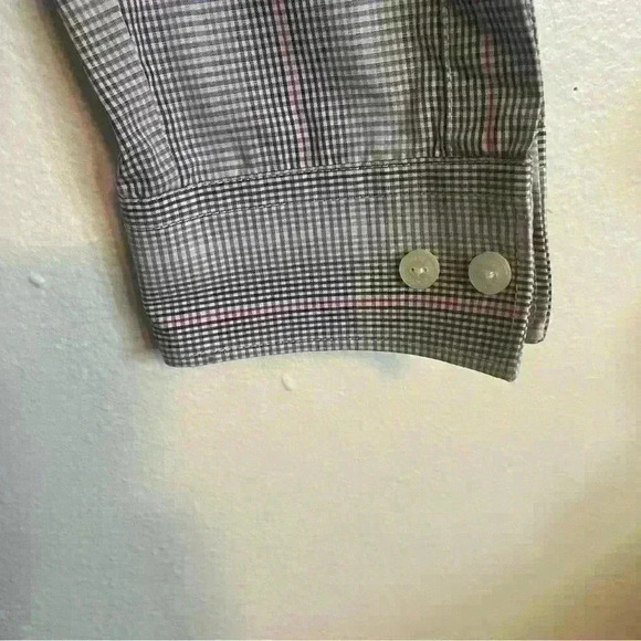 Kenneth Cole Reaction Men's Slim-Fit Blue Plaid Long-Sleeve Shirt size 16 34/35 - Picture 7 of 8